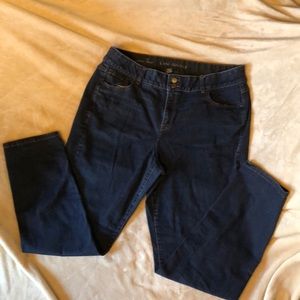 Denim straight leg tighter tummy control jeans.